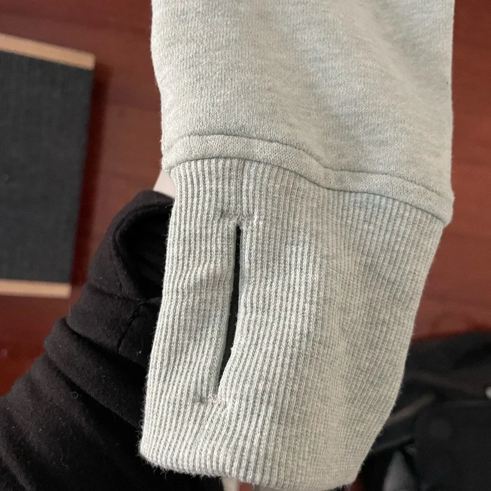 Lululemon Scuba Hoodie *Light Cotton Fleece Heathered Island Mist Size 6 - Picture 4 of 7